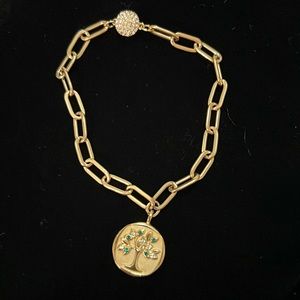 Authentic Swarovski Tree of life link bracelet -small size
